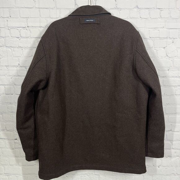 VTG Nautica Coat Means Large Double Layer Quilted Removable Liner Wool Jacket - Picture 2 of 15